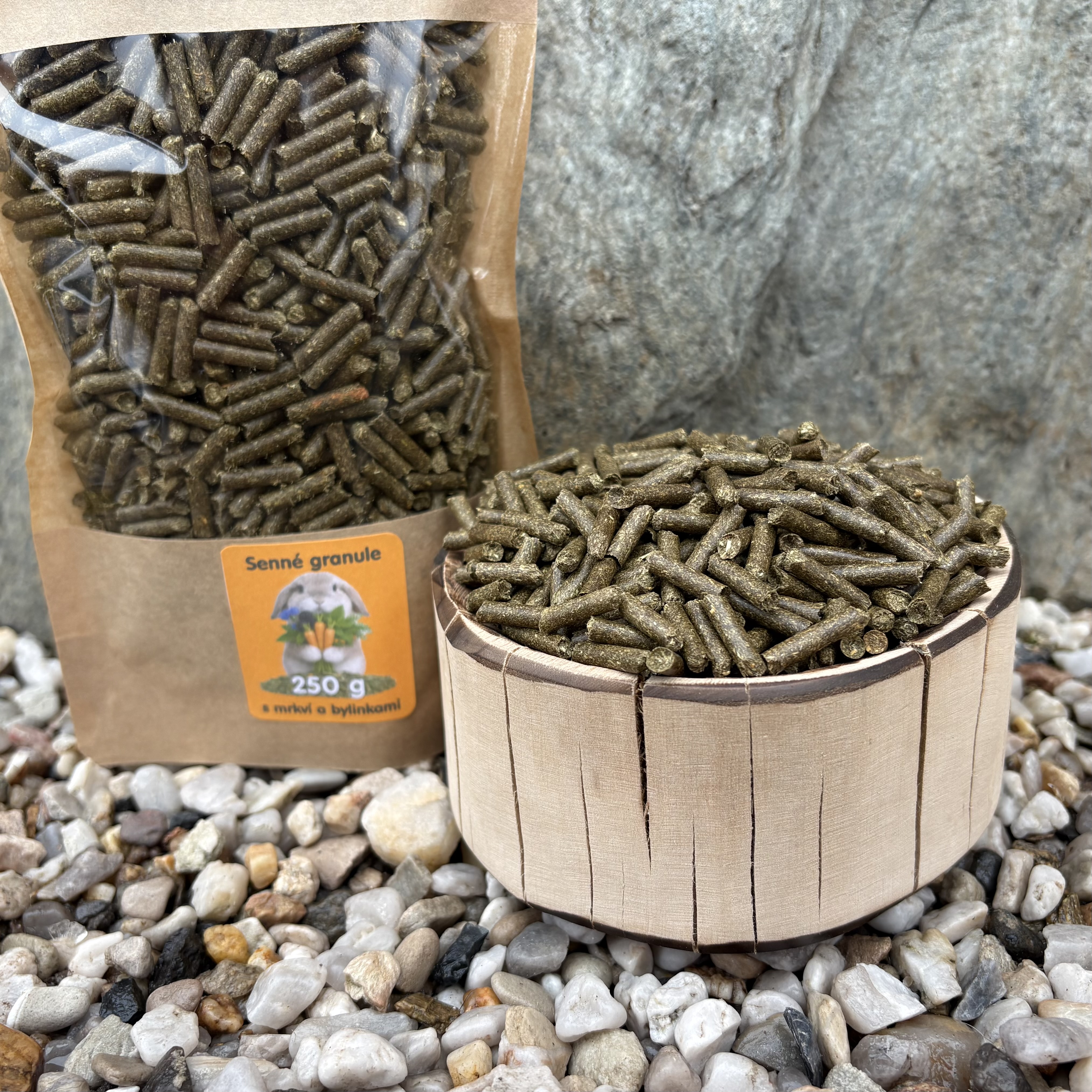 Senné granule s příchutí MRKVE Ø 4 mm 250g
