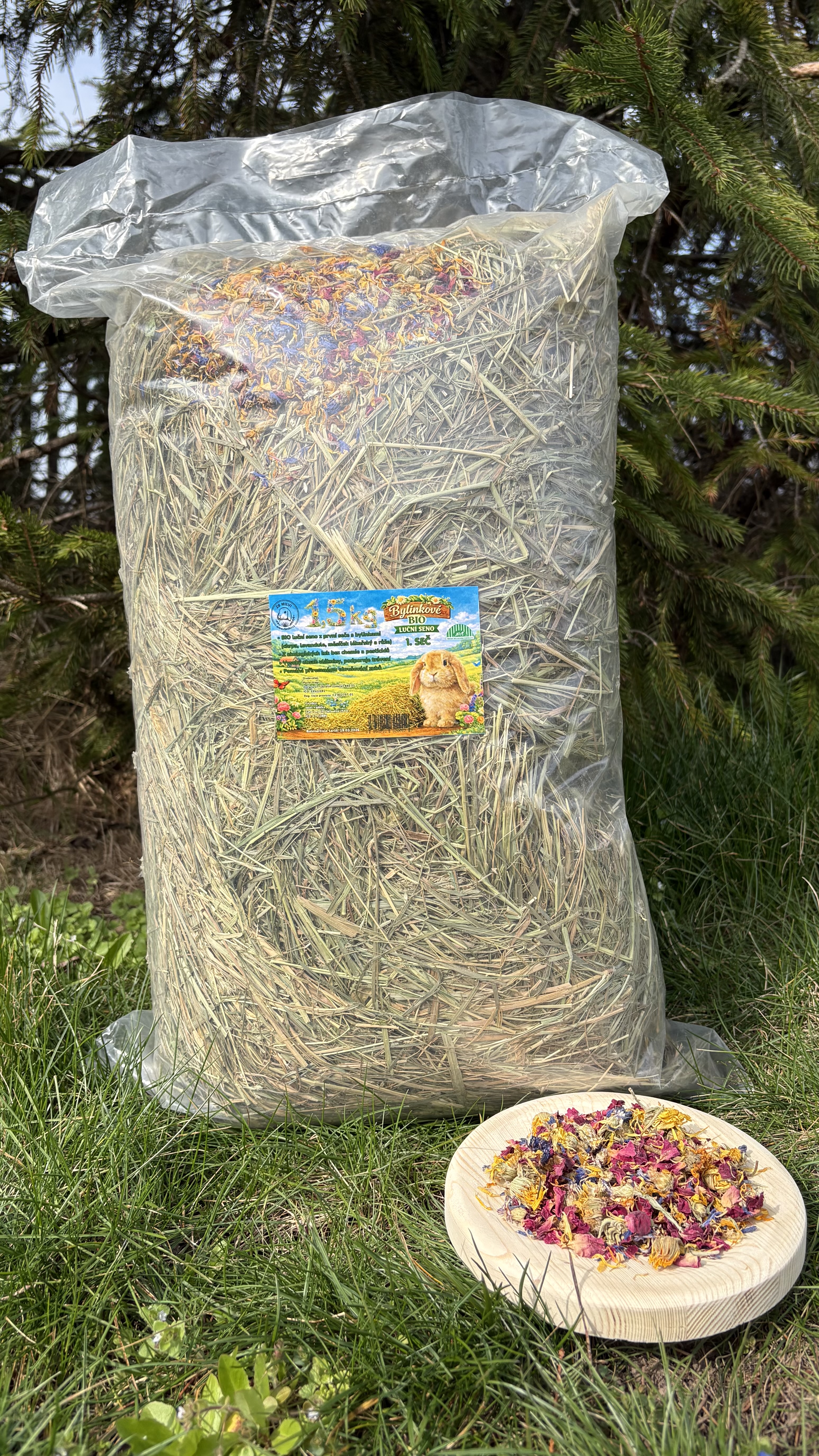 Luční seno BIO kvality – první seč BYLINKOVÉ 1,5kg