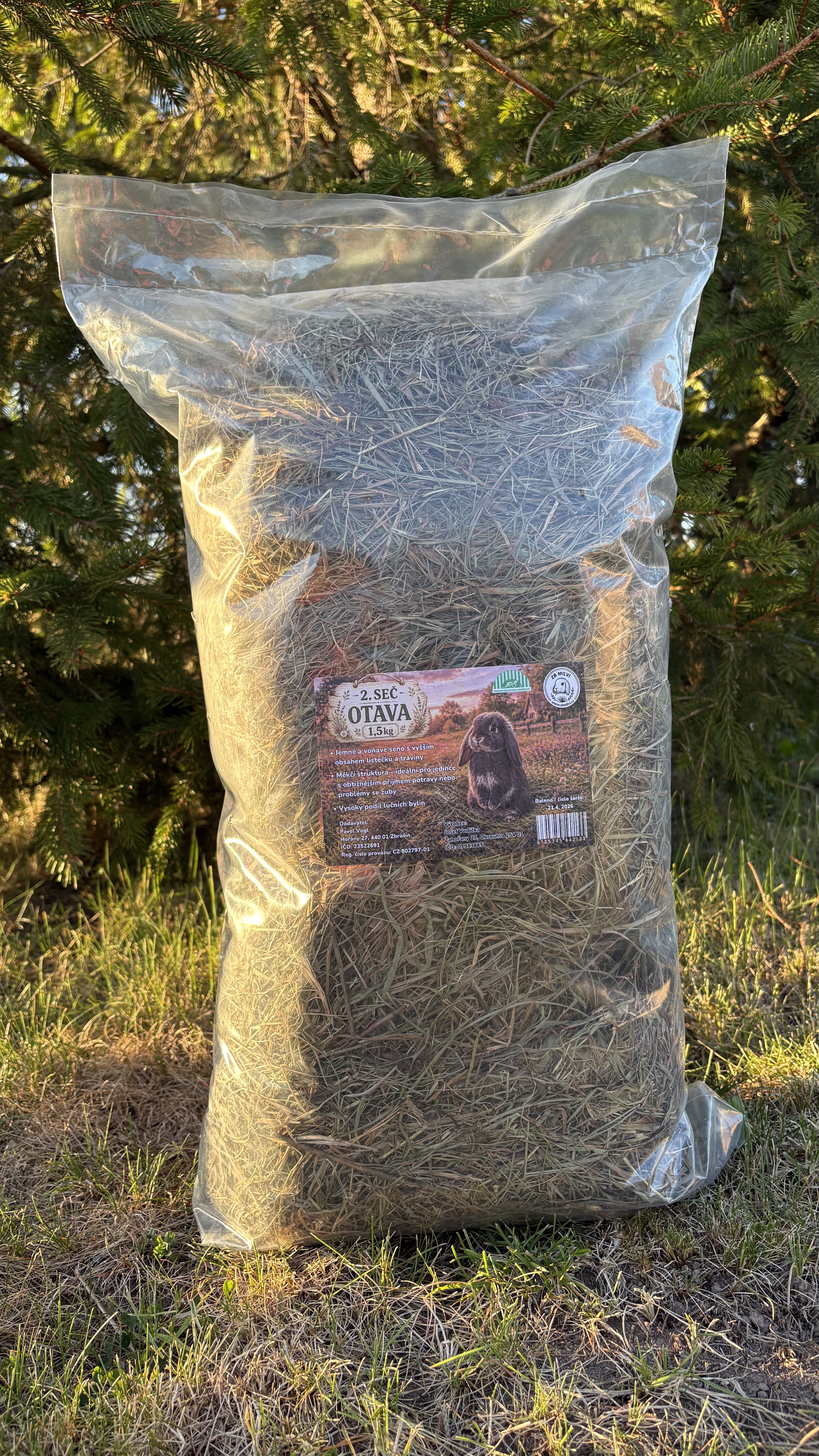 Luční seno BIO kvality – druhá seč OTAVA 1,5kg
